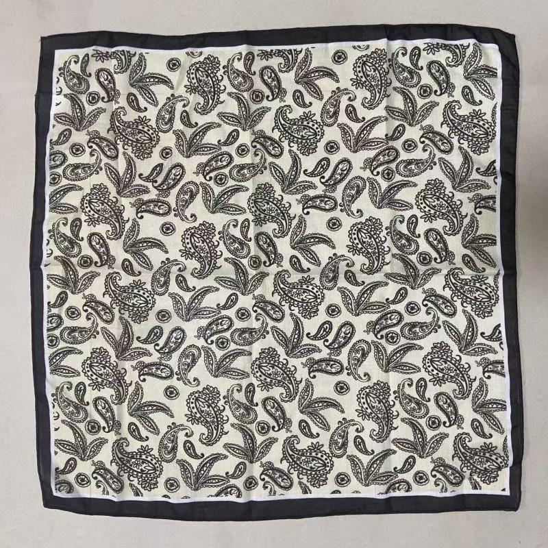 Women's Ethnic Style Leopard Print Scarf - Cotton Linen Silk Blend, Cashew Print, Autumn Accessory