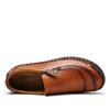 Mocassini semplici fatti a mano da uomo, scarpe da guida comode, scarpe casual, scarpe in pelle di grandi dimensioni per uomo, over size