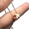 Shangjia Women's Slim Waist Beehive Necklace: Exquisitely Carved CNC 18K Rose Gold Clavicle Chain