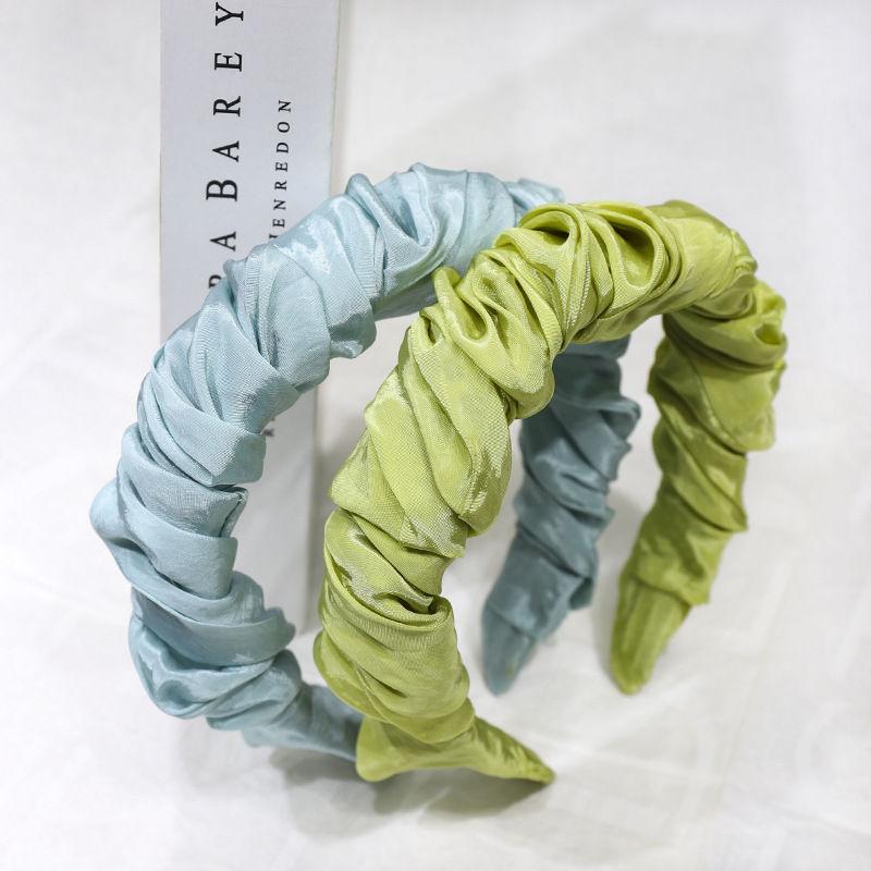 Hairpin Hair Band Hair Accessories Pleated Headwear Pure Color Headband Fashion