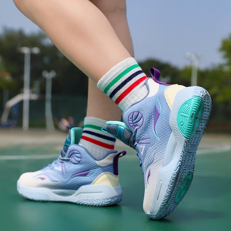 Ny mote Gutter Jenter Basketball Tennis Sportssko Barnestudenter Hightop Sneakers Trekking Boots for Childrens