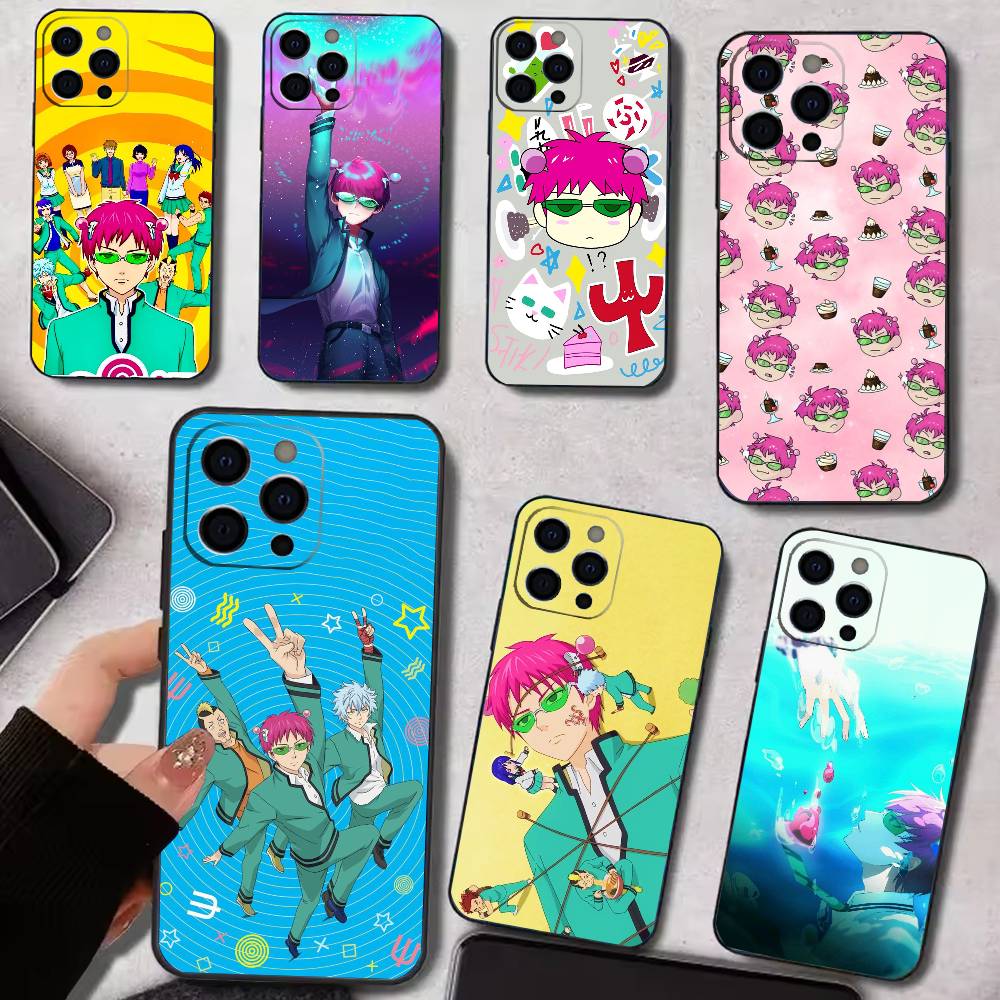 Anime S-Saiki Kusuo Phone Case Silicone Soft For IPhone 17 16 15 14 13 12 11 X XR Plus Pro Max Plus