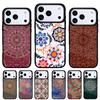 Indian Floral Henna Mandala Soft Phone Case for iPhone 17 16 15 14 13 Pro Max Back Cover for 12 11 Pro Coque