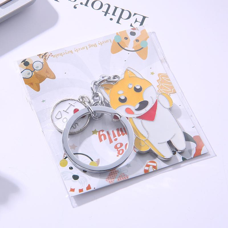 Cute Dog Keyring Gifts Fashionable Animal Charms Small Accessories Car Keyrings and Bag Charms
