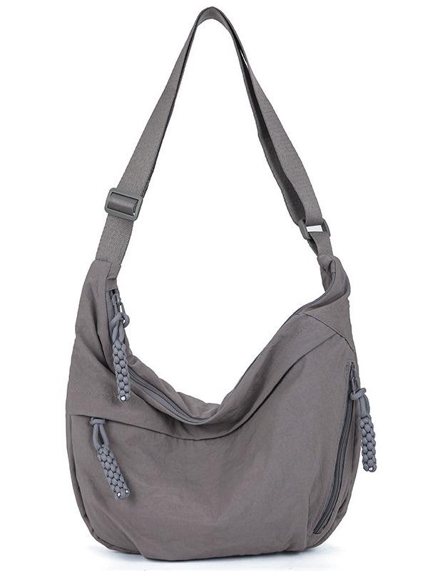 Nylon Shoulder Bag   Summer High-capacity Women's Crossbody Dumpling Bag Versatile and Niche Design Messenger Bag