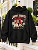 Johnny Burnette & Rock and Roll Trio Retro Hoodie - Vintage Rockabilly Graphic with Iconic Portraits, Guitar, Microphone & Music Notes Print, Machine