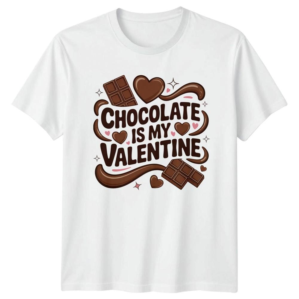 Chocolate Is My Valentine TShirt Chocolate Lover Food Valentines Day S