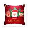Merry Christmas Cushion Cover Home Pillowcase Santa Claus Christmas Tree Snowman Polyester Pillowcase