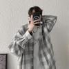 Autumn Checkered Shirt Men's Long Sleeved Ins Hong Kong Style Cool Casual Shirt
