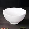 Commercial Drop-Resistant White Melamine Rice Bowl