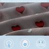 1 Simple Modern Heart-Shaped Geometry Printed Matte Fitted Sheet, Bedroom Printed Bed Cover, Bedding (Excluding Pillowcases)