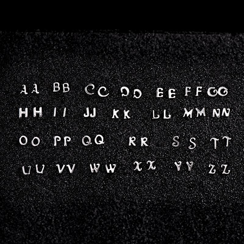 Banyan Tree S925 Silver English Alphabet Earrings for Women - Small, Comfortable, Single Earrings for Sleeping