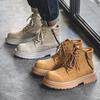 Martin boots British style leather shoes Desert high-top locomotive boots Winter platform tide short boots