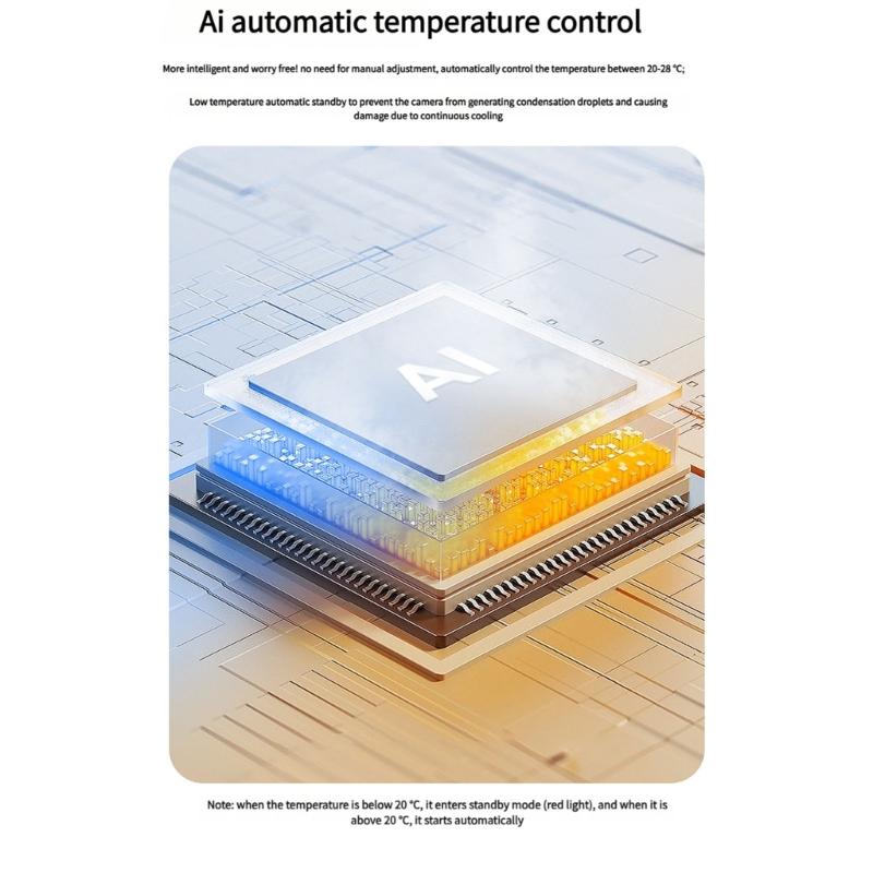 Professional Camera Radiator Cooling Fan for A7M4 ZVE1 A6700 A7C2 ZV-E10 ZV1 A7C R5 70D Camera Temperature Control
