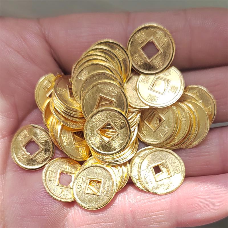 

Набор золотых медных монет из сплава для богатства и процветания - Мини-монета и аксессуары для фоторамки (1,0 см, 1,5 см, 2 см, 2,4 см)