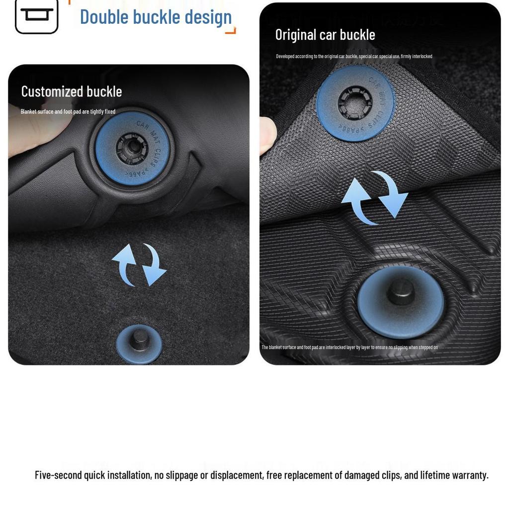 Premium TPE Floor Mats for 2011-2026 Volkswagen Passat/PRO New Energy - Semi-Enclosed Design