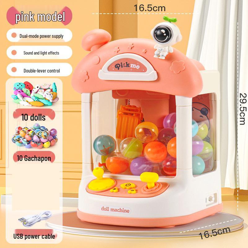 Kids' Mini Claw Machine: Home Electric Sound & Light Toy for Gashapon and Prizes