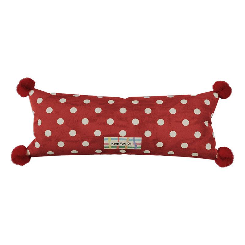 

70x30cm Cute Waist Throw Pillow Home Decor Retro Dot Long Pillow Sofa Waist Cushion for Living Room 30x70cm