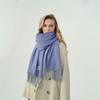 Winter Cashmere Women Scarf Female Luxury  Scarves Lady Tassel Bandana Women Solid Shawl Wraps Foulard Tippet Pashmina
