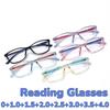 New Ultra Light Anti Blue Light Reading Glasses PC Fashionable Full Frame Comfortable High-definition Presbyopia Glasses To +4.0