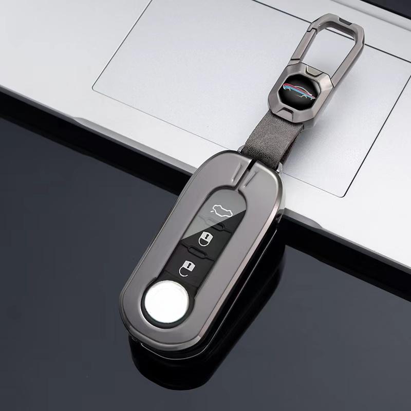 New Metal Car Key Case Cover For Fiat Ducato 500 500L Panda Grande Punto Lancia Musa For Iveco Eurocargo Daily Accessories