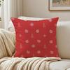 Christmas red bell socks Santa Claus Cushion Cover Linen Minimalist Soft  for Sofa Bed Home Room Decor