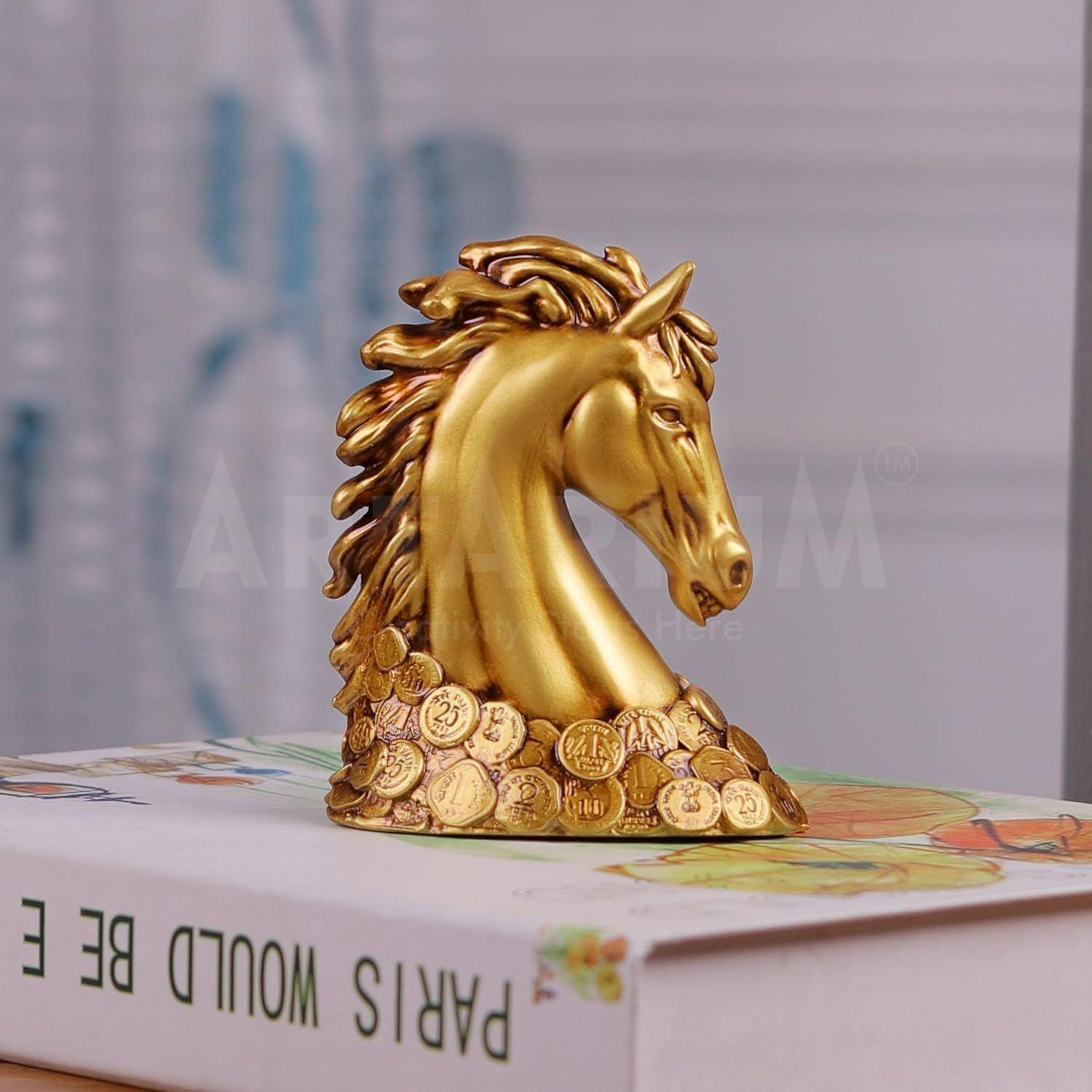 

Монета Голова Лошади Лошадь Фигурка Васту Идол Лошади Удача Смола Статуэтка Лошади Фэн-шуй Лошадь для Приборной панели Автомобиля Домашний Декор