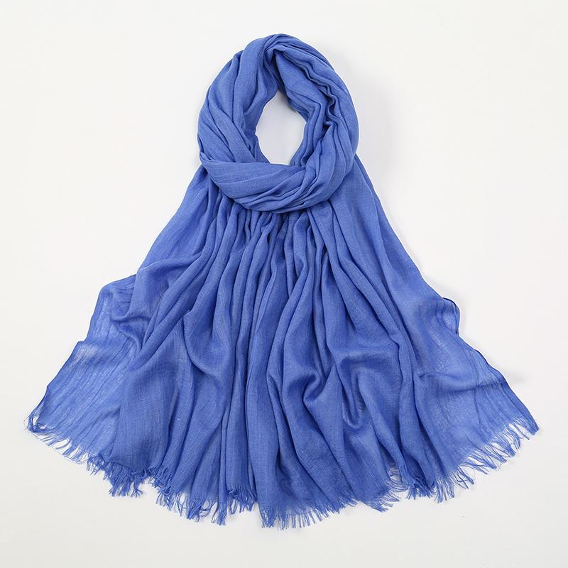Large Size Cotton Feeling Scarf Women Plain Foulard Femme Luxury Hijab Long Bandana Evening Party Dress Shawls and Wraps