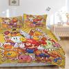 3pcs bedding set Mario Characters Includes 1 Comforter + 2 Pillowcases, Without Pillow Inserts, Soft Comfortable,a0910257