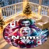 Custom Name Personalized Harley Quinn Joker Print Round Rug, Versatile Home Decor Carpet, for Playroom, Apartment, Balcony, Entryway, Hallway Gift