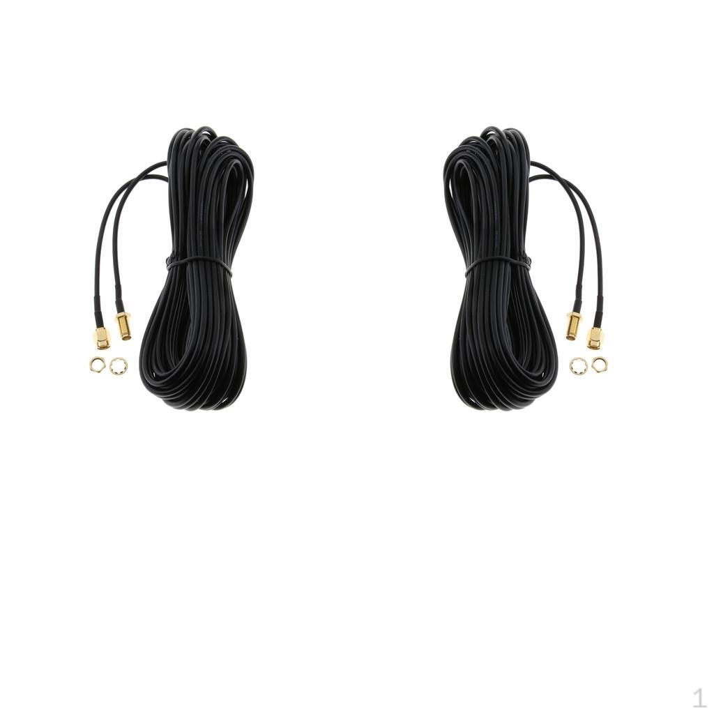 2xRP To Female Nut Bulkhead RG174 Cable #3