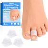 Hammer Toe Corrector, 6-Pack Toe Spacers, Toe Straightener for Curled Toes, Bunion Corrector for Preventing Friction and Relieving Pressure (Medium)