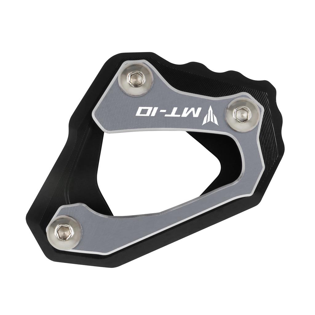 Motorcycle CNC Kickstand Foot Side Stand Extension Pad Support Plate For Yamaha MT-10 MT 10 MT10 FZ-10 FZ10 R1M R1 M 2015-2025
