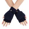 New Autumn and Winter Styles of Men's and Women's Woolen Short Sleeve Sleeves Fingerless Gloves Warm Fashionable and Trendy Half Finger Gloves