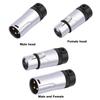 Male/Female Compact XLR Microphone Solder Adapter Gold Plated XLR Connector Plug Audio Mic Microphone DMX Plug Jack Socket