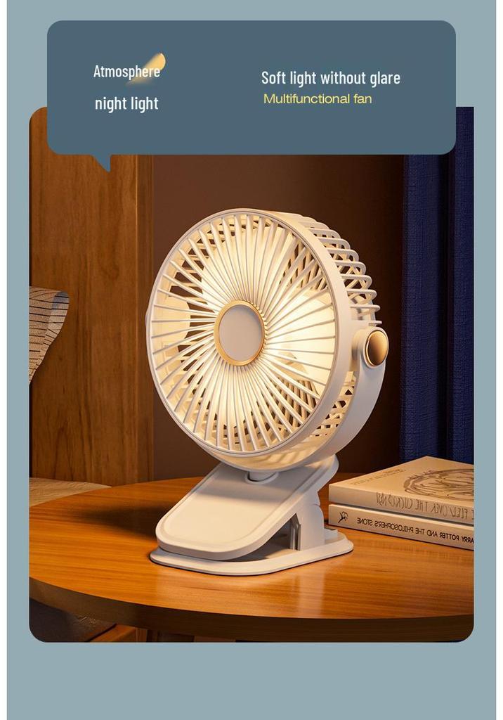 Portable Clip-On Fan for Outdoor Camping: Strong Wind, Summer Cooling Solution for Dorms and Households.