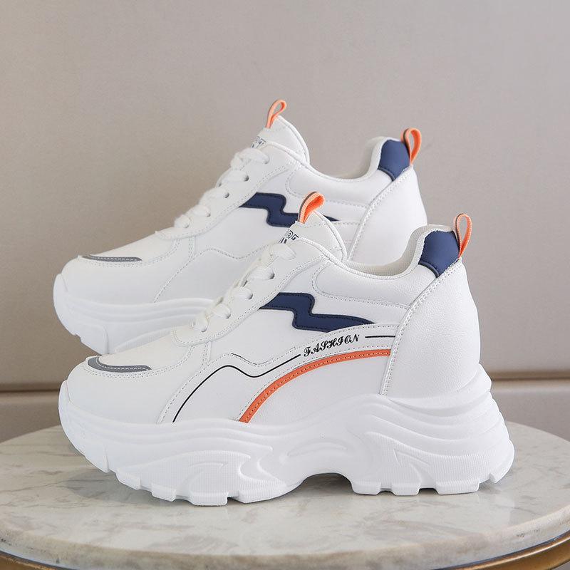 Small man height increase casual sports shoes ins spring and autumn new platform dad shoes women