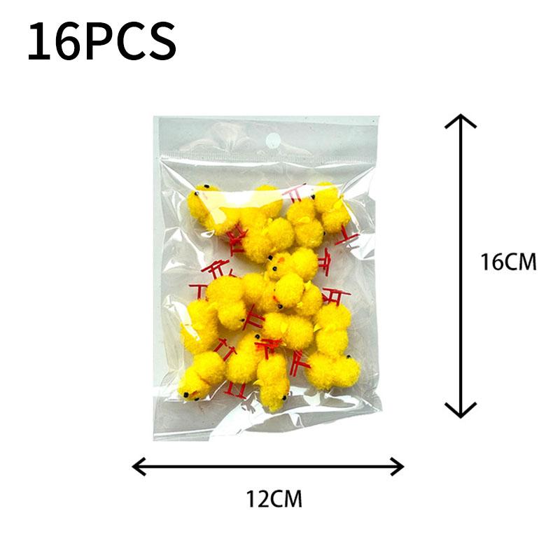 6-72Pcs Easter Mini Yellow Chicks Spring Home Decoration Holiday Ornaments Diy Creative Craft Children Exquisite Gift Party Gift
