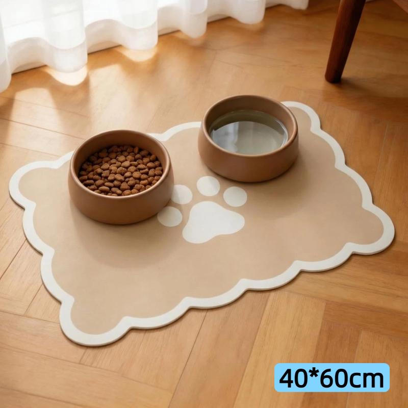 Waterproof Non Slip Pet Feeding Mat Absorbent Wavy Edge Easy Clean Pad for Cats Puppy Pet Feeding Supplies