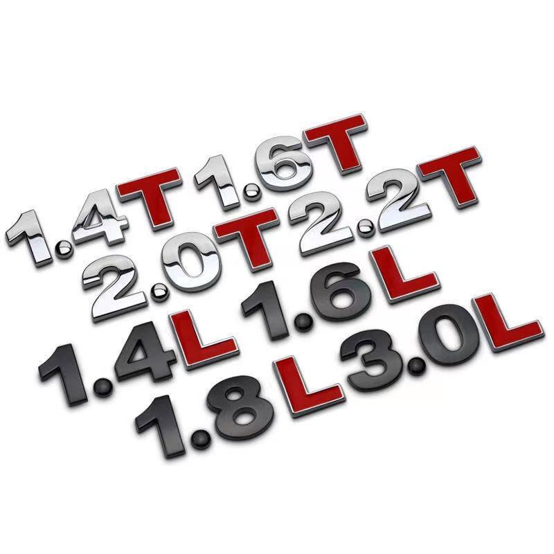 Emblème Lettres Alphabet Chiffres Métal 3D 45mm 25mm Chrome Étiquetage Autocollant de Voiture Emblème Lettres Coffre