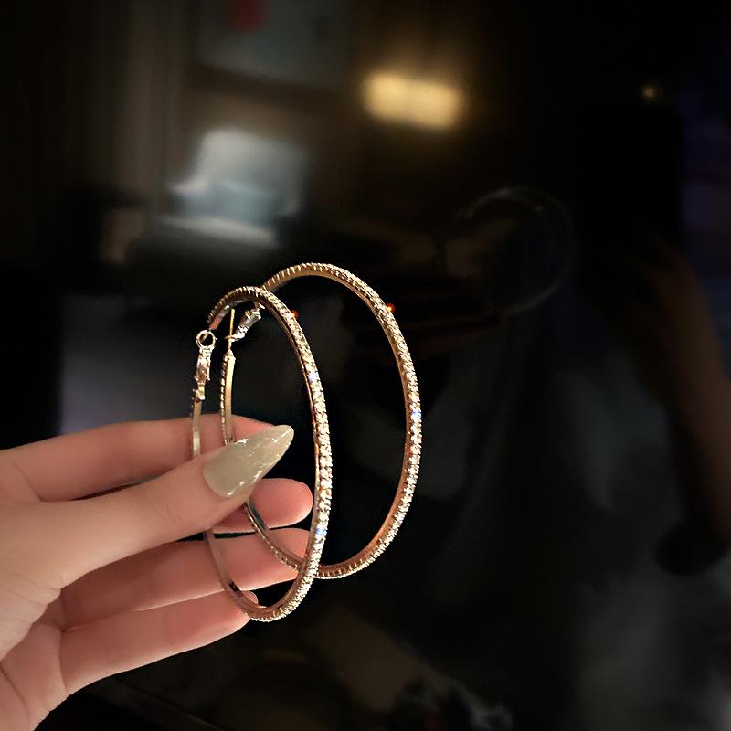 Silver Needle Geometric Metal Earrings: Elegant, Fashionable, High-End Design Stud Jewelry.