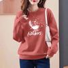 Warm Round Neck Sweatshirt for Women's Outer Wear Ins Trendy Autumn Winter New Loose Student Versatile Bottoming Top