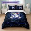 Cardiff City Custom Name Text Bedding Set 1 Duvet Cover+2 Pillowcases Soccer Logo Personalized Gift For Special Occasion Bedroom Decor