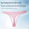 Men's Ultra-Thin Ice Silk Transparent Thong Underwear - Breathable, Sexy, and Comfortable for Summer.