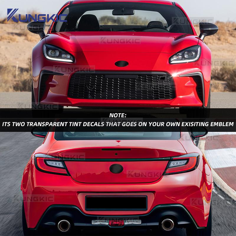 For Toyota GR86 -2025 Car Front on Emblem Pre Cut Dark Smoked TPU PPF Protection Film Anti-scratch Exterior Accessories