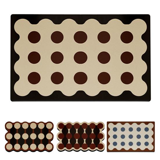 Coffee Machine Mat Absorbent Diatomite Drying Pad Anti-Slip Bottom Quick-Drying Dish Mat Kitchen Countertop Protector