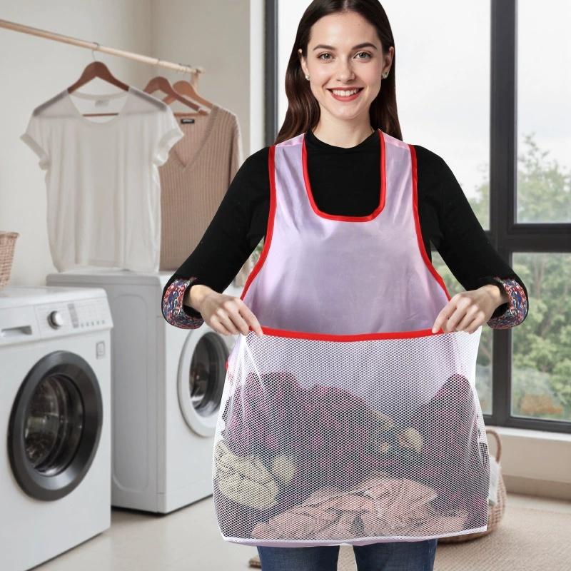 Clothes Drying Apron, Woman Laundry Apron with Bag Portable Laundry Drying Apron Waterproof Lightweight Drying Apron