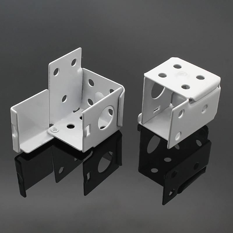 4Pcs Metal Blind Mounting Brackets in White 1 Inches Size for Installation and Stability