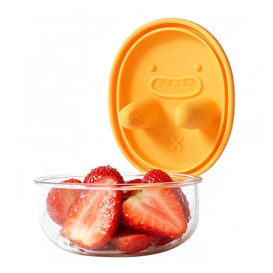 Yousheng Leak-Proof Snack Box with Silicone Cover Portable Finger Guard Design No-Mess Lunch Container Cookie Storage Tool