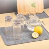 Food Grade Silicone Sink Drying Mat Space Saving Silicone Drying Drainer Mat for Kitchen Tableware and Cooking Tools